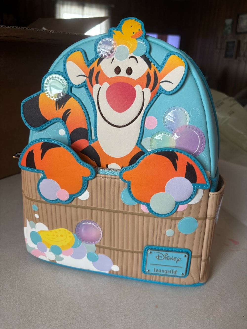 Loungefly Disney Tigger Bubble Bath Mini Backpack - Turquoise & Orange